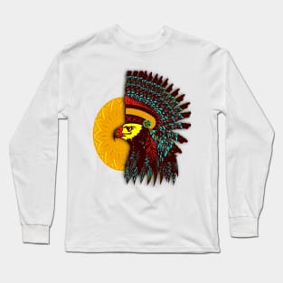 Tribal Native American Eagle with Headdress Long Sleeve T-Shirt